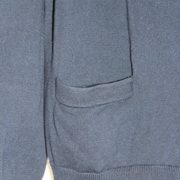 Lands' End Men's Blue Button Cardigan Sweater Size L w/Pockets The Outfitters - Picture 3 of 10